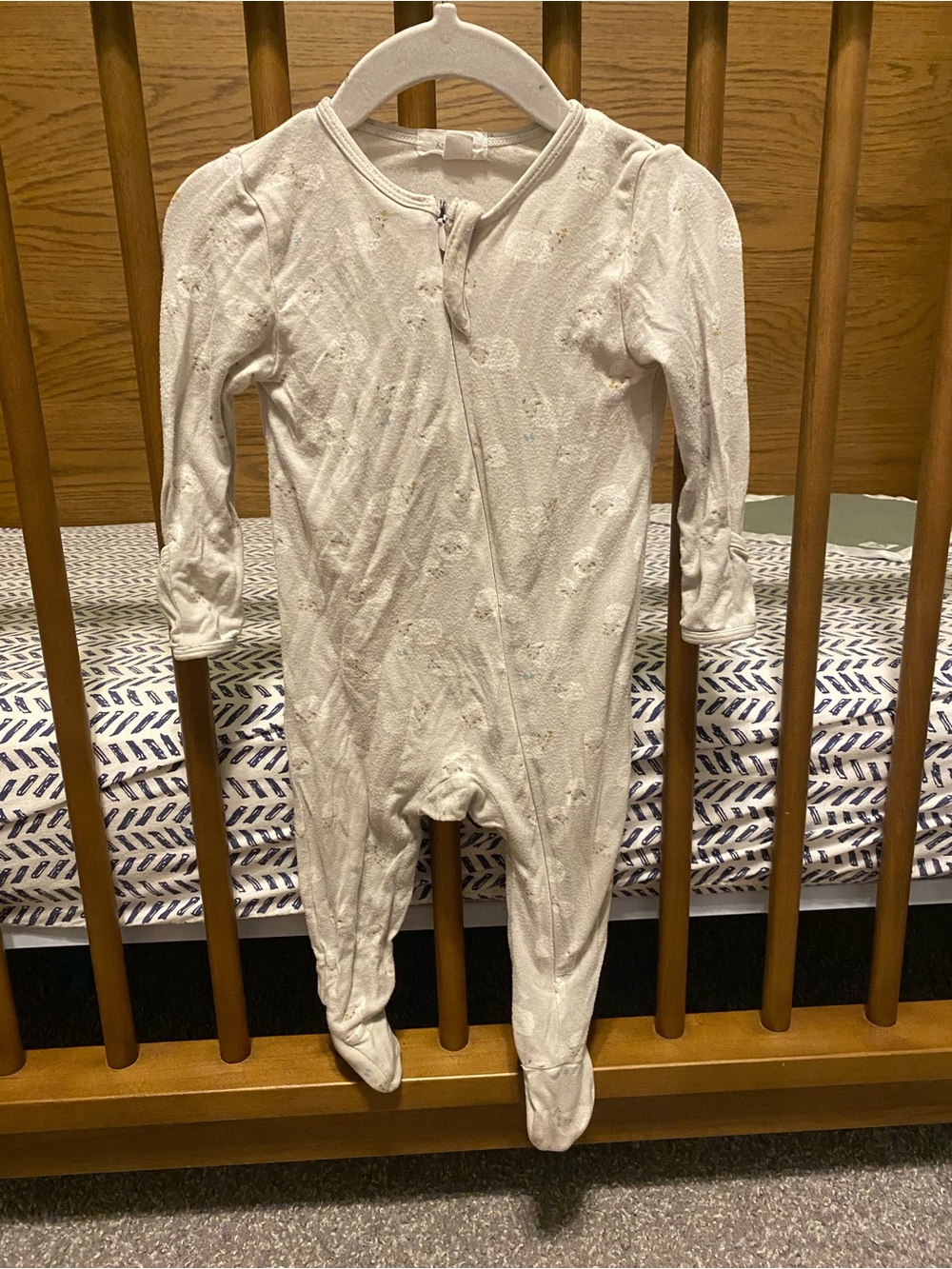 Angel Dear Cream Footed One-Piece Sleeper